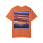 Mountain Glow Horizon T-shirt (burnt orange color) – back view