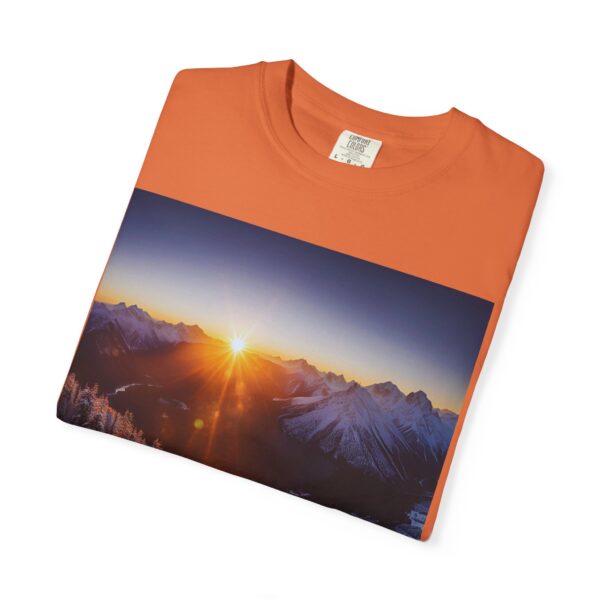 Mountain Glow Horizon T-shirt (burnt orange color) – folded view