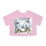 Serenity Seasons Cropped T-Shirt (pink candy color) – back view