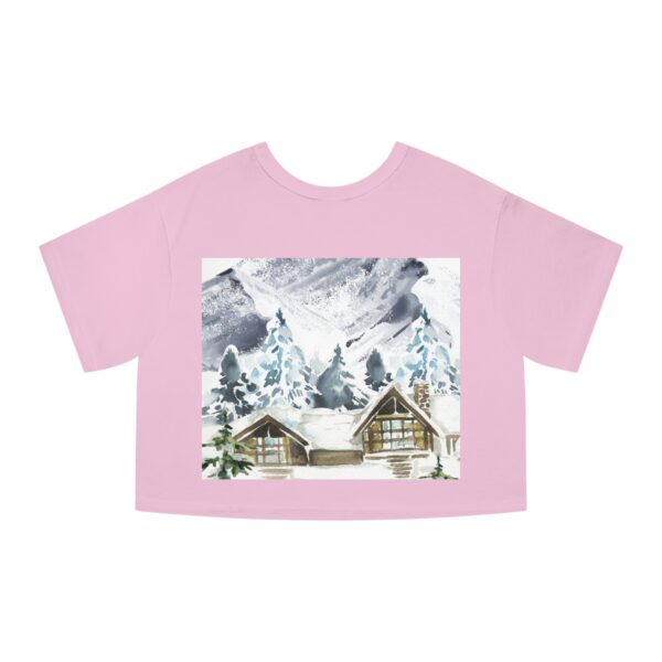 Serenity Seasons Cropped T-Shirt (pink candy color) – back view