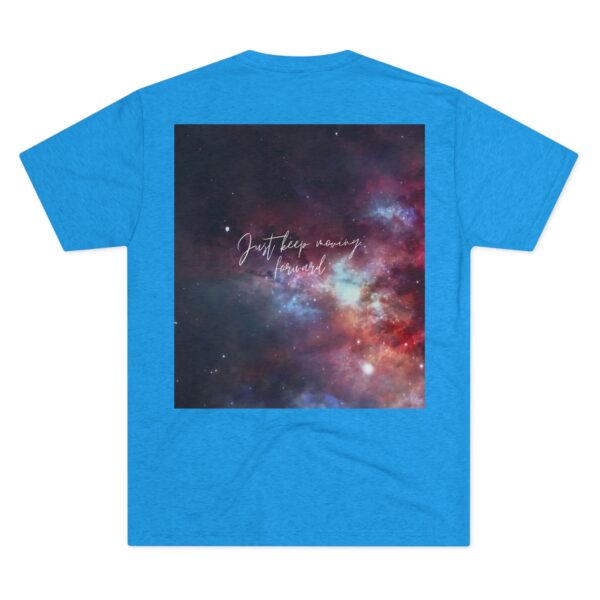 Celestial Drift Whale T-shirt Tri-Blend Vintage Turquoise- back view