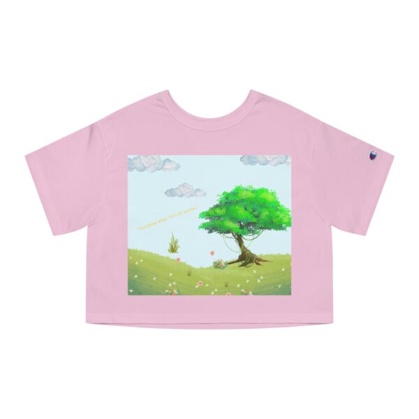 Serenity Seasons Cropped T-Shirt (pink candy color) – front view