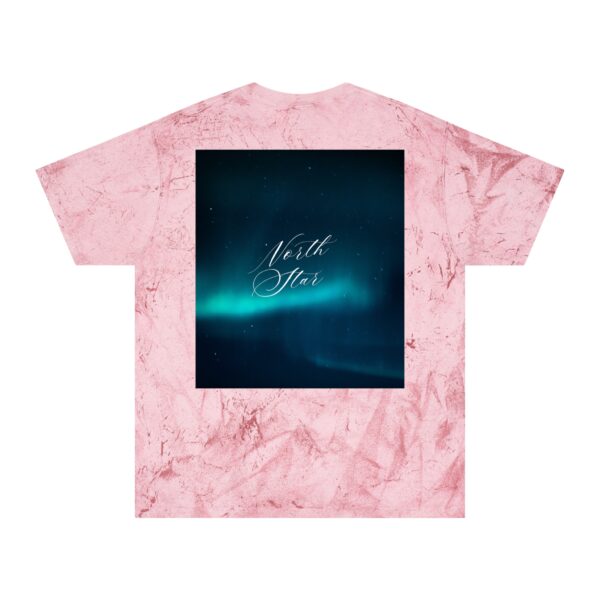 Aurora-Inspired Sky Print T-shirt (clay color) – back view