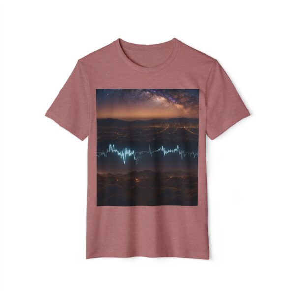 Eco-Friendly Graphic T-Shirt (heather mauve color) - front view