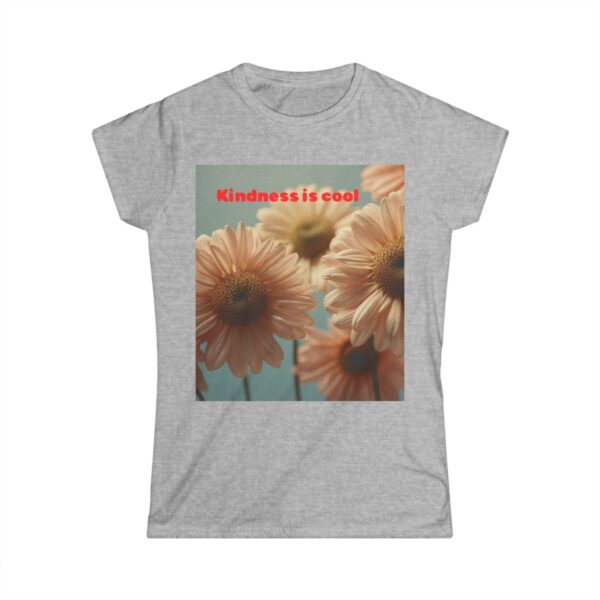 Floral Kindness Women's T-shirt (sport grey color) – front view