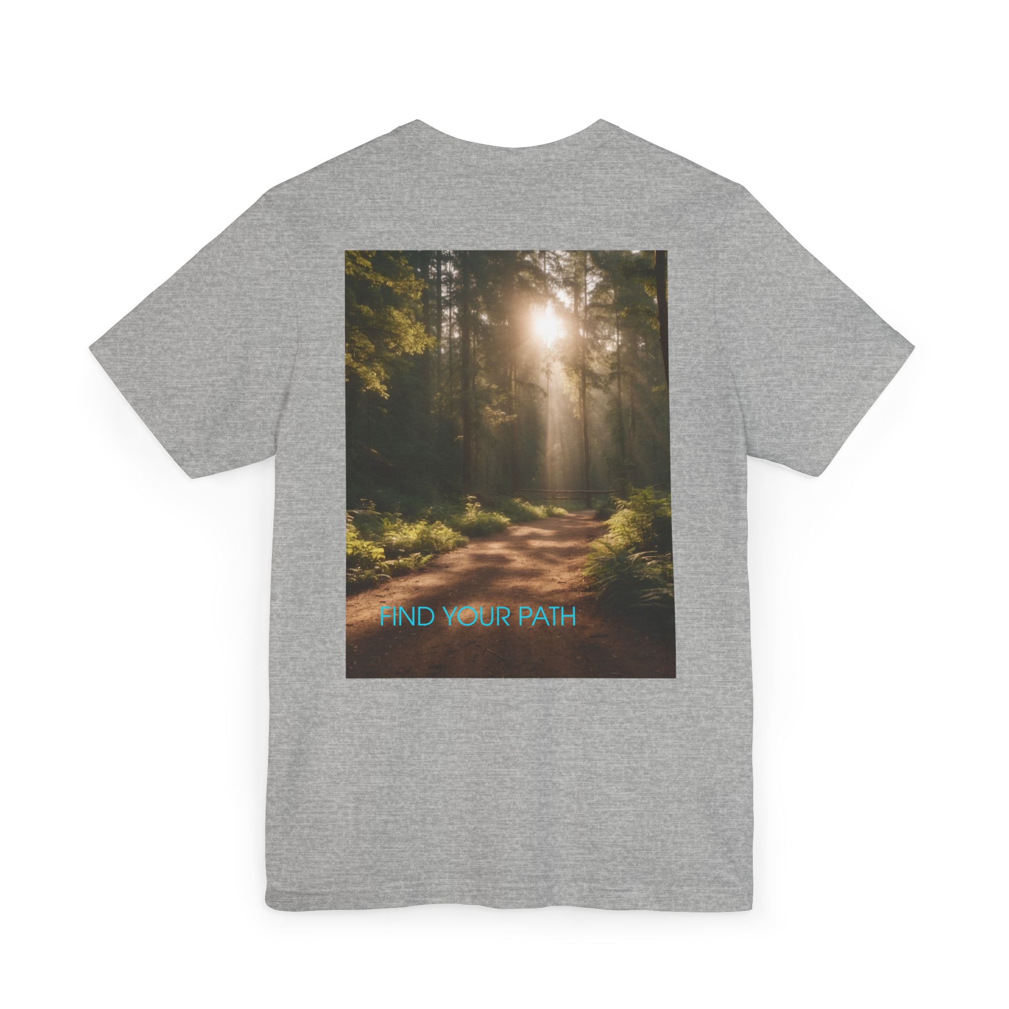 13032131481153115116_2048.jpeg Adventure - Find Your Path T-shirt athletic heather - back view