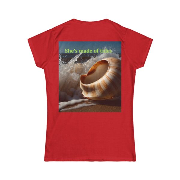 Ocean Vibes Women's T-shirt (red color) – back view