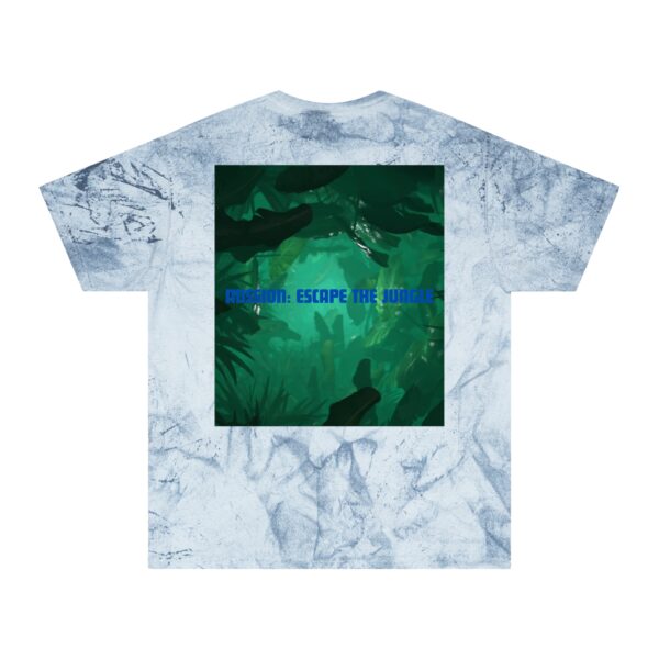 Adventure Themed T-shirt (ocean color) – back view