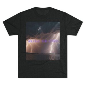 Unleash Your Storm Unisex Tri-Blend T-shirt Tri-Blend Vintage Black- front view