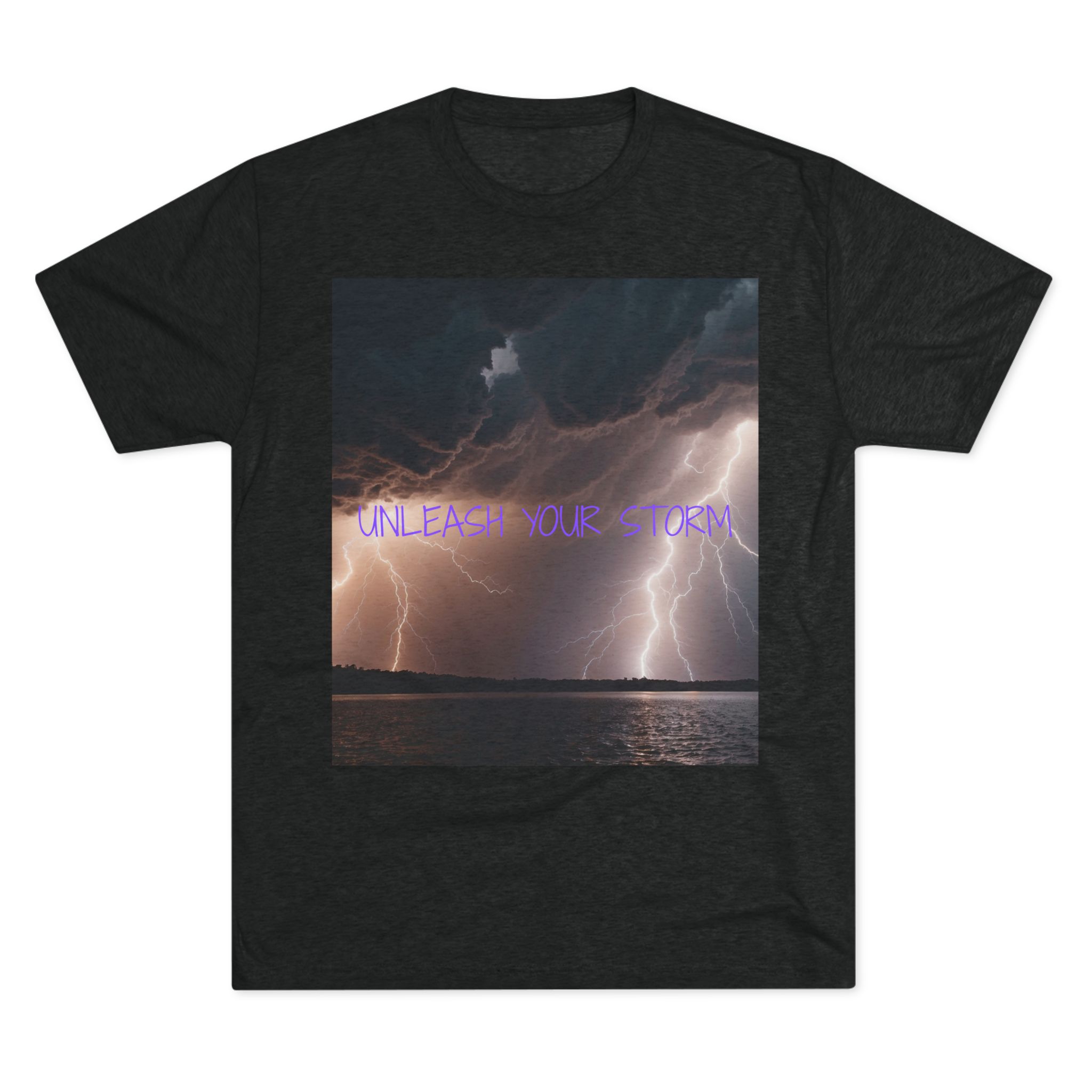 14429672899321068088_2048.jpeg Unleash Your Storm Unisex Tri-Blend T-shirt Tri-Blend Vintage Black- front view