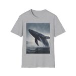 Whale Breach Unisex T-Shirt sport grey - front view