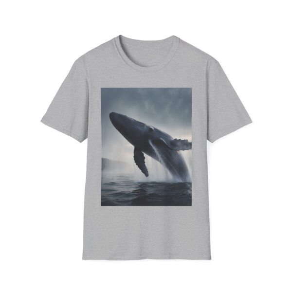 Whale Breach Unisex T-Shirt sport grey - front view