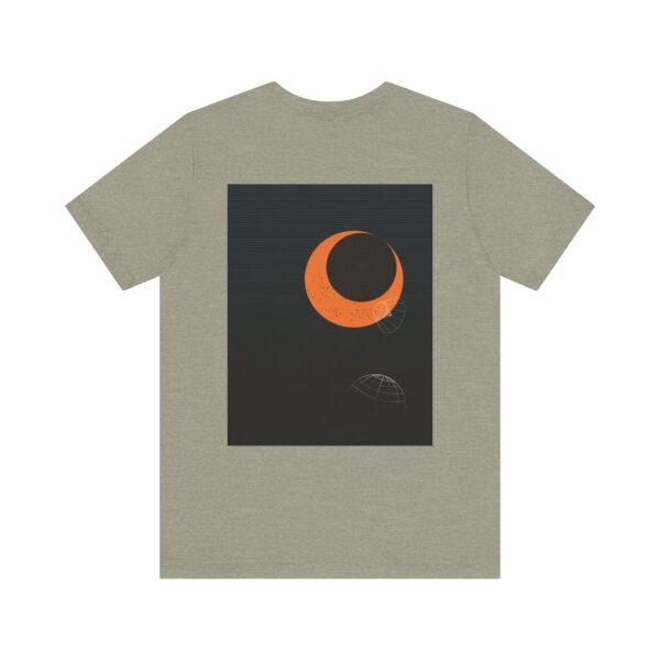 Stellar Eclipse T-shirt (heather stone color) – back view