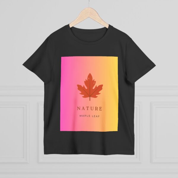 Breathe & Bloom Maple Tee T-shirt black- hanger front view