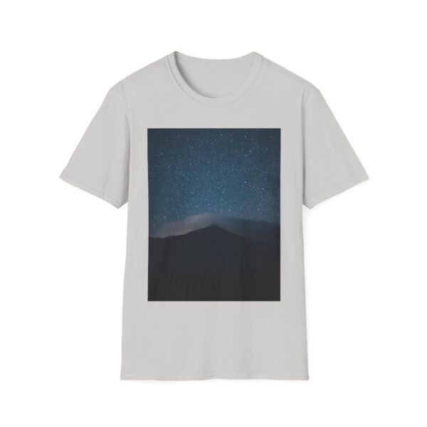 Galaxy Nightscape Print T-shirt ice grey – front view