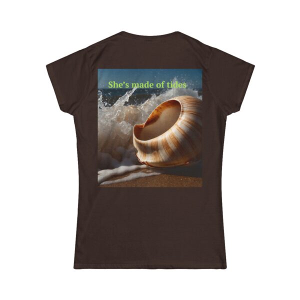 Ocean Vibes Women's T-shirt (dark chocolate color) – back view