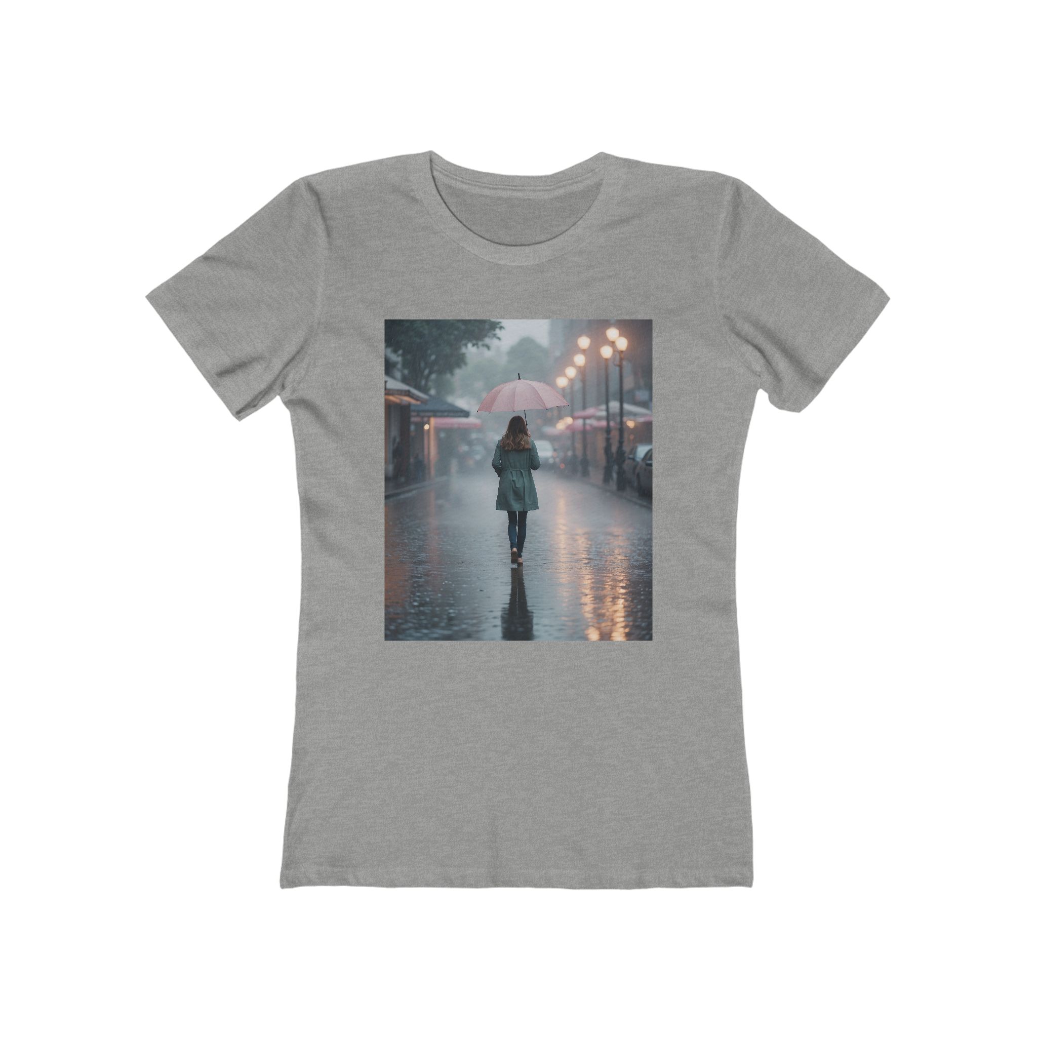 18377286967012785679_2048.jpeg Chic Rainy Day Women's T-shirt (heather grey color) – front view
