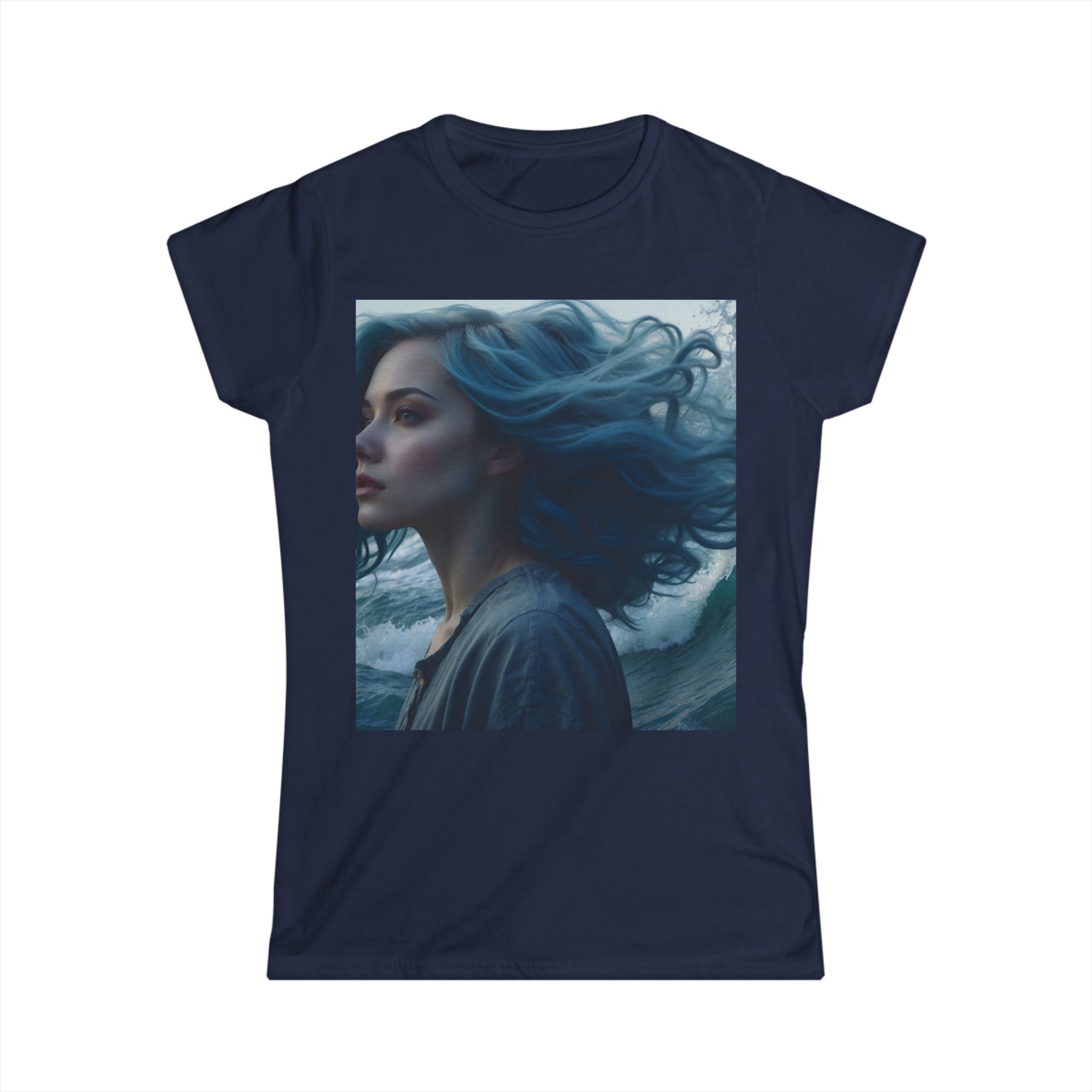 2115498511160639130_2048.jpeg Ocean Vibes Women's T-shirt (navy color) – front view