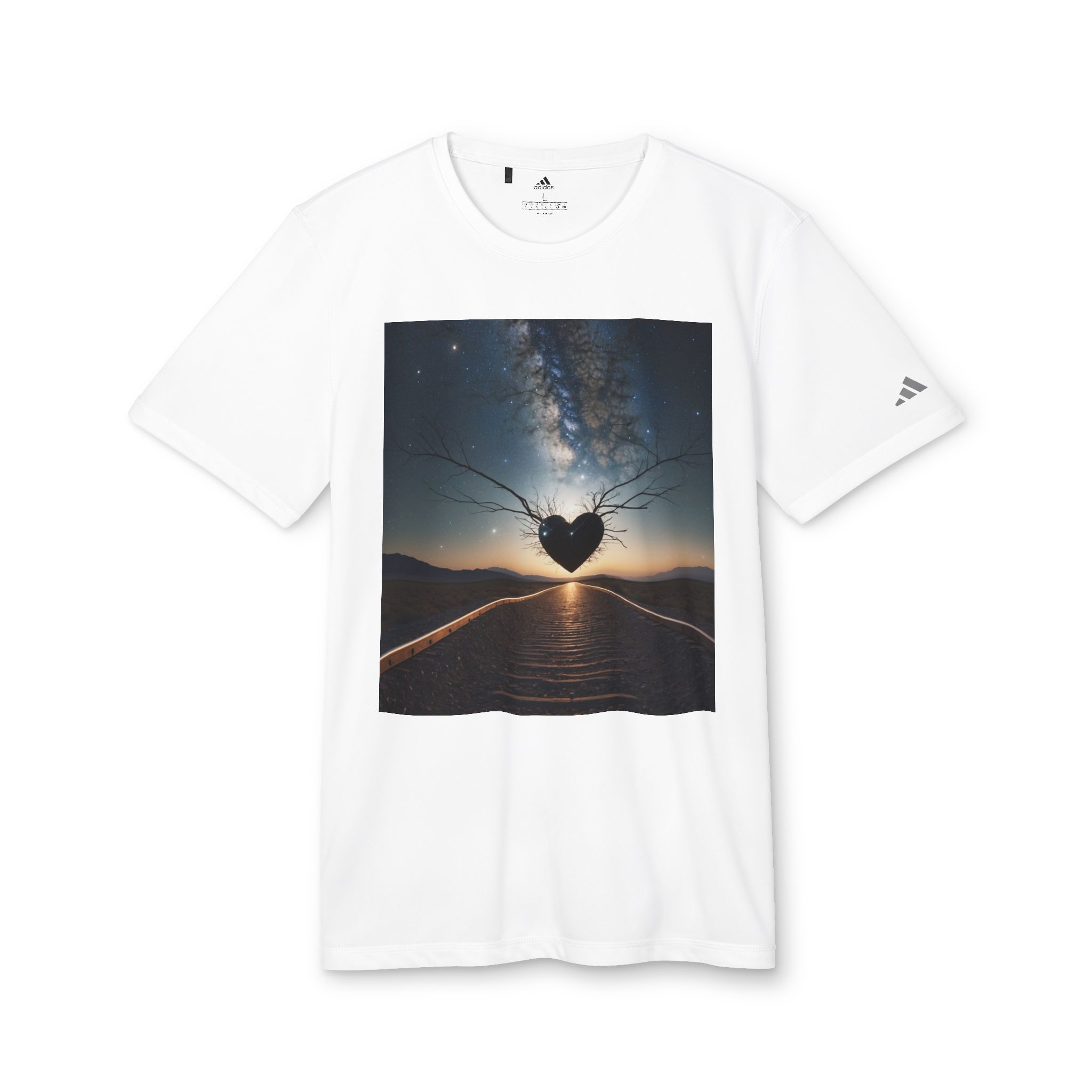 3249924569998565600_2048.jpeg Scenic Adidas Unisex Love & Space T-shirt (white color) – front view