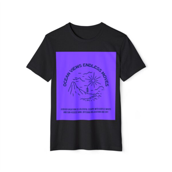 Eco Surf Vibes T-shirt (solid black blend color) - front view