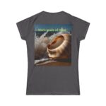Ocean Vibes Women's T-shirt (charcoal color) – back view