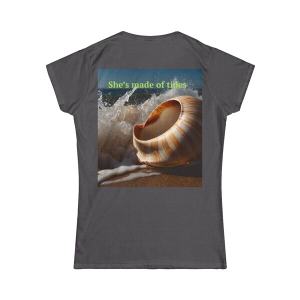 Ocean Vibes Women's T-shirt (charcoal color) – back view