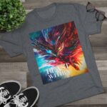Beast and Nightmare Dual Art T-shirt Tri-Blend Premium Heather - flat lay view