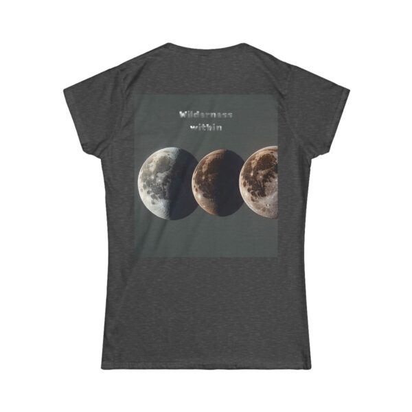 Aurora Nature Women's Softstyle T-shirt (dark heather color) – back view