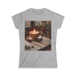 Cozy Women's Softstyle T-shirt (sport grey color) – front view