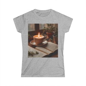 Cozy Women's Softstyle T-shirt (sport grey color) – front view