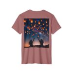 Eco-Friendly Graphic T-Shirt (heather mauve color) - back view