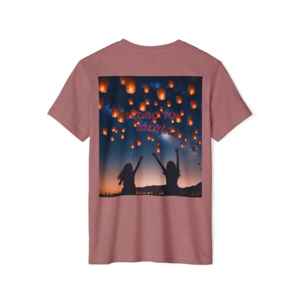Eco-Friendly Graphic T-Shirt (heather mauve color) - back view