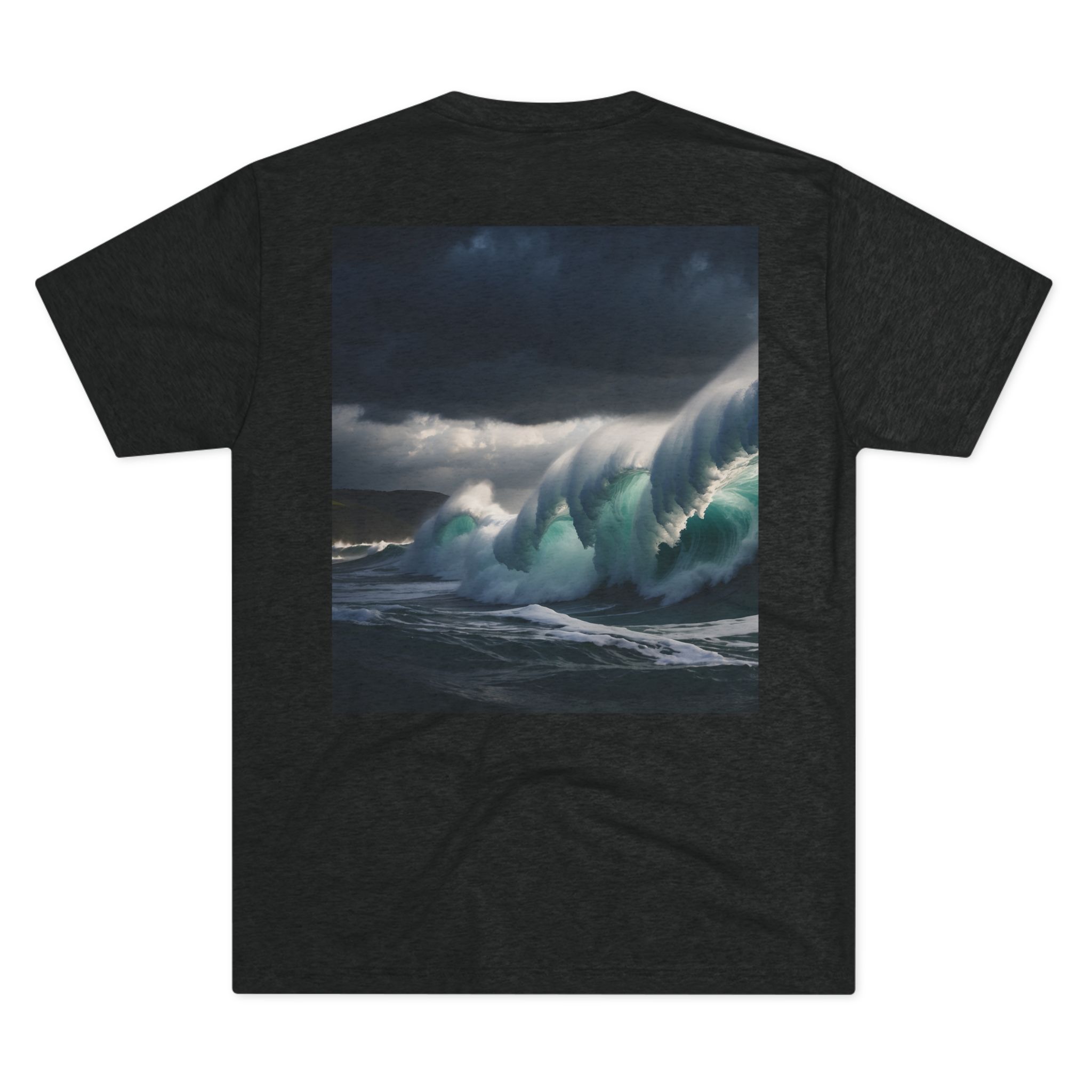 7546712142299019958_2048.jpeg Unleash Your Storm Unisex Tri-Blend T-shirt Tri-Blend Vintage Black- back view