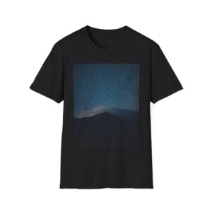 Galaxy Nightscape Print T-shirt black – front view