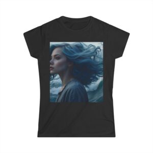 Ocean Vibes Women's T-shirt (black color) – front view