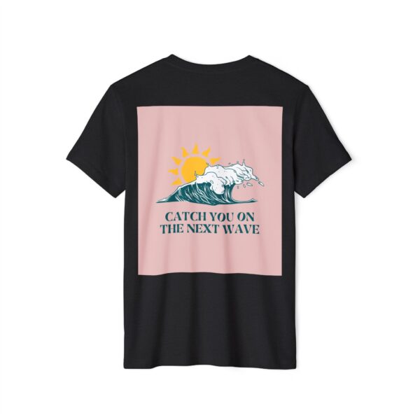 Eco Surf Vibes T-shirt (solid black blend color) - back view