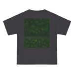 Scenic Landscape Print T-shirt (charcoal heather color) – back view