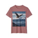 Majestic Eagle Mountain T-Shirt (heather mauve color) - front view