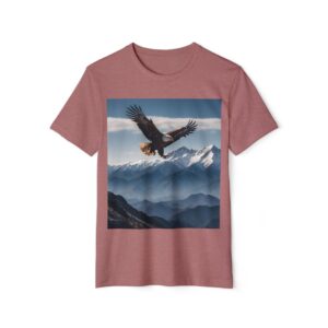 Majestic Eagle Mountain T-Shirt (heather mauve color) - front view