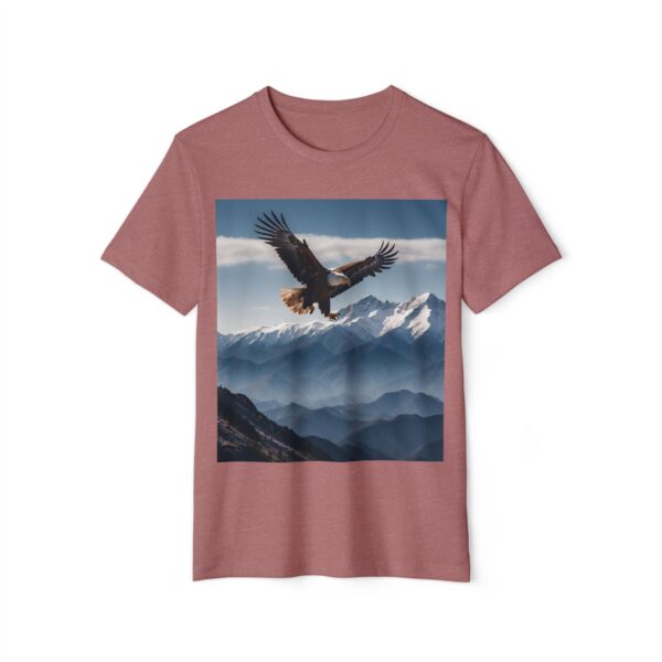 Majestic Eagle Mountain T-Shirt (heather mauve color) - front view