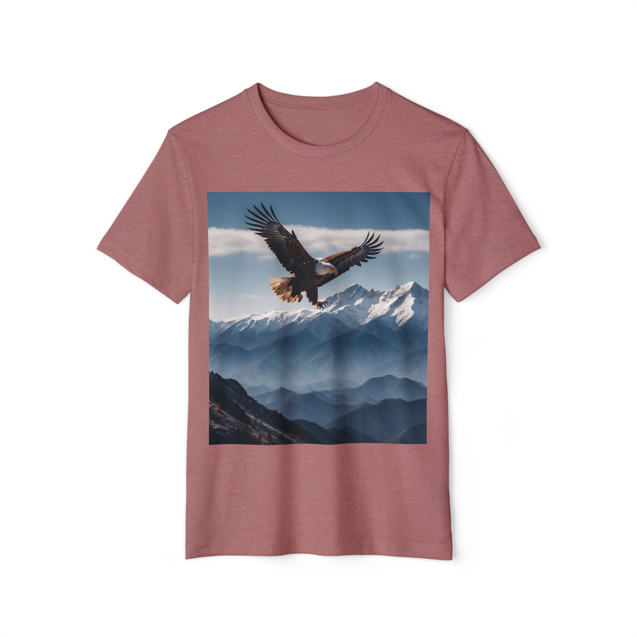 9349697243591926095_2048.jpeg Majestic Eagle Mountain T-Shirt (heather mauve color) - front view