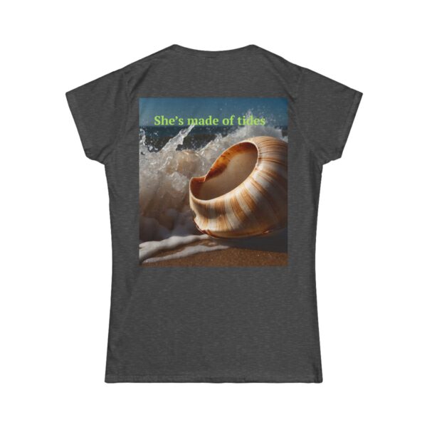 Ocean Vibes Women's T-shirt (dark heather color) – back view