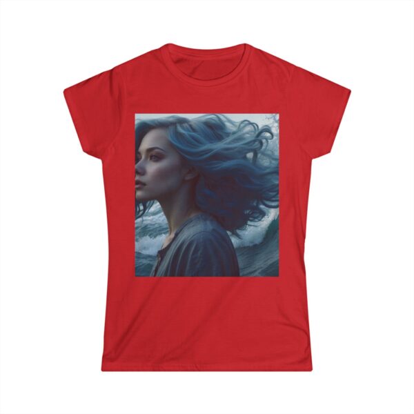 Ocean Vibes Women's T-shirt (red color) – front view