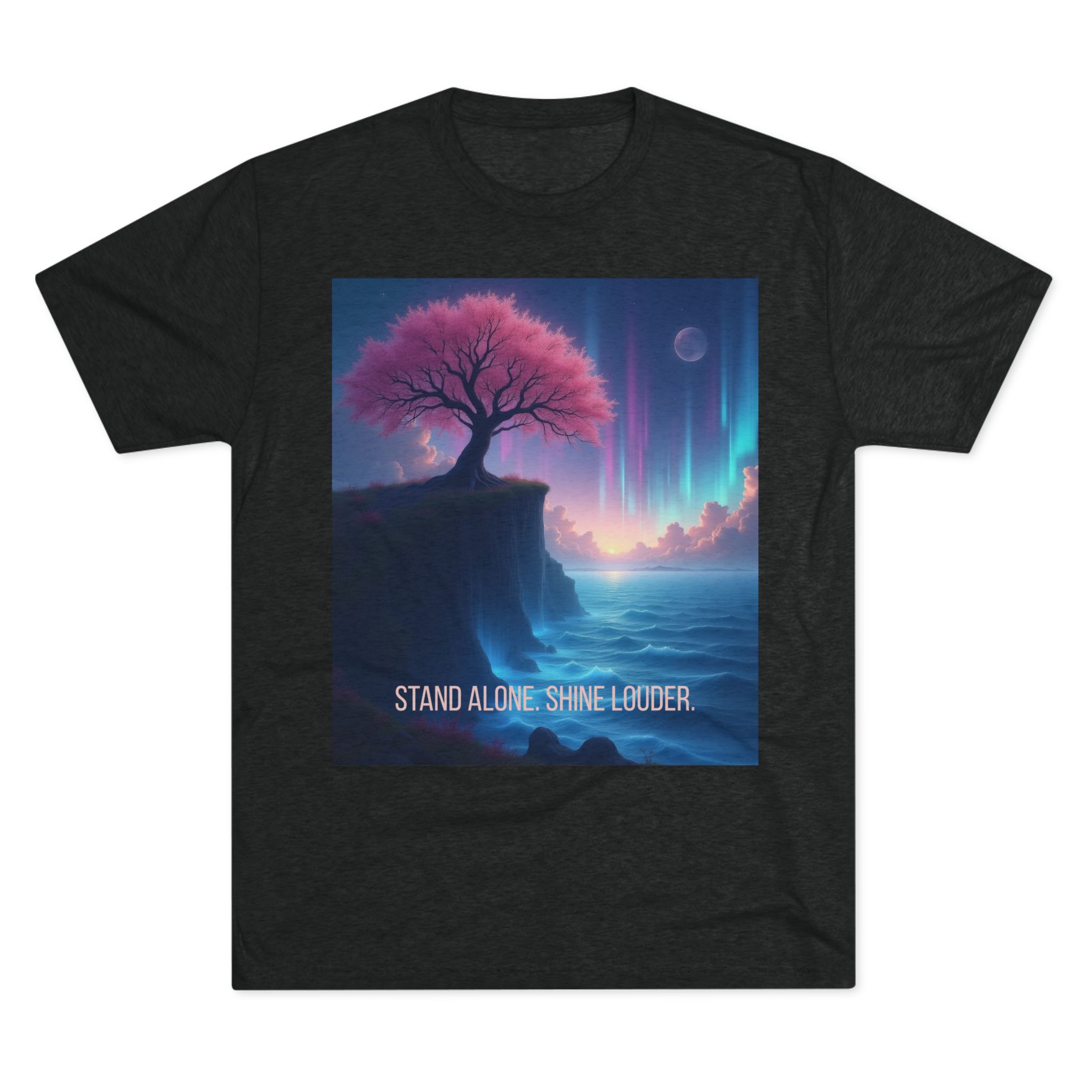 10945326770742457987_2048.jpeg Inspirational Graphic T-shirt Tri-Blend Vintage Black- front view