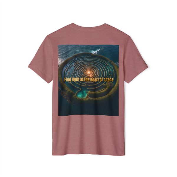 Serene Nature-Inspired T-Shirt (heather mauve color) – back view