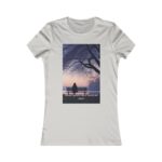Serene Reflection T-Shirt (silver color) - front view