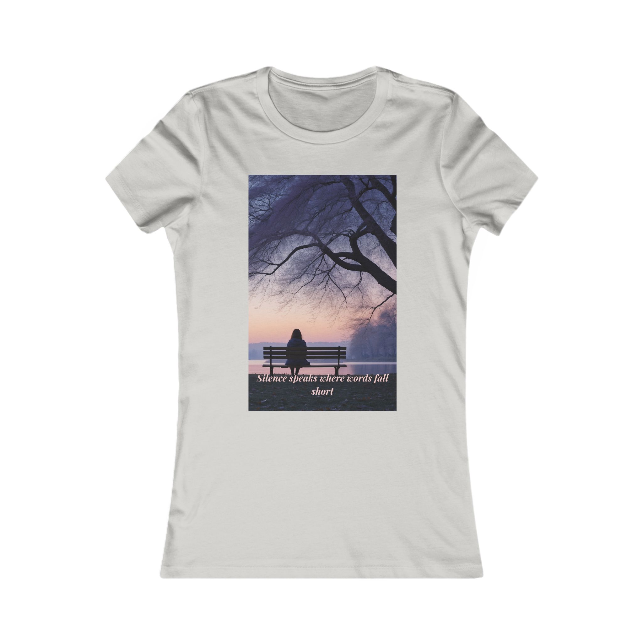18034906835869102779_2048-1.jpeg Serene Reflection T-Shirt (silver color) - front view