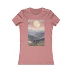 Bohemian Garden T-Shirt (mauve color) - front view