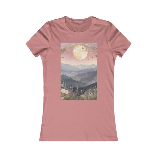 Bohemian Garden T-Shirt (mauve color) - front view