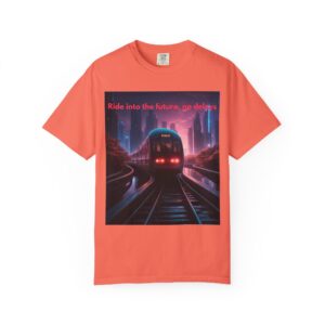 Retro Graphic T-Shirt bright salmon – front view